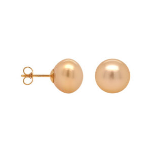 Golden Pearl Stud Earrings