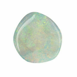 Australian Opal cabochon with green and blue play-of-color