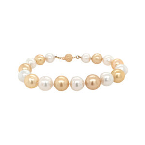 9ct Yellow Gold Bracelet with Stardust Ball Clasp